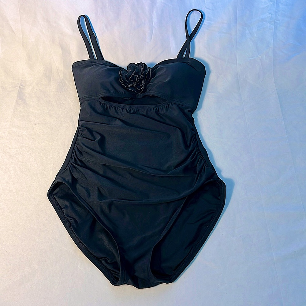 kate spade black one piece swimsuit